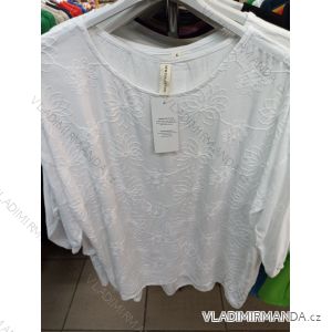 Tunika krátký rukáv dámská nadrozměr (L/XL ONE SIZE) ITALSKá MODA IM324063