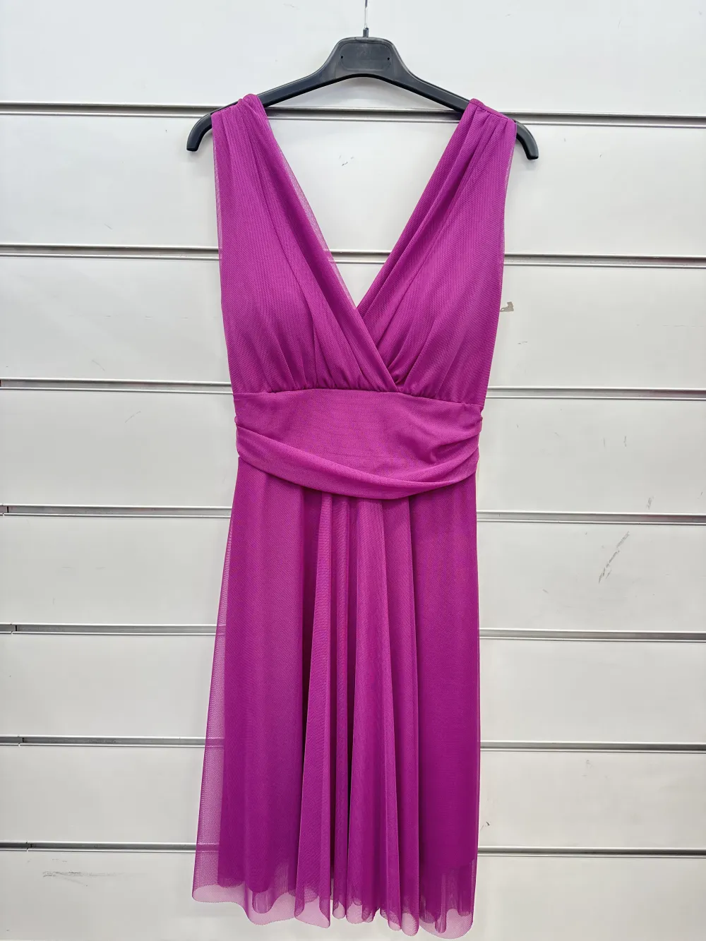 Women's Short Casual Elegant Sleeveless Dress (S/M ONE SIZE) ITALIAN FASHION IMPSH2435841 Pink S