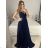 Women's Strapless Long Party Dress (S/M ONE SIZE) ITALIAN FASHION IMPSH2360055 fialová purpurová S / M
