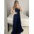 Women's Strapless Long Party Dress (S/M ONE SIZE) ITALIAN FASHION IMPSH2360055 fialová purpurová S / M