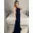 Women's Strapless Long Party Dress (S/M ONE SIZE) ITALIAN FASHION IMPSH2360055 S / M dark blue