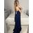 Trägerloses langes Partykleid für Damen (Einheitsgröße S/M) ITALIAN FASHION IMPSH2360055 dunkelblau S / M