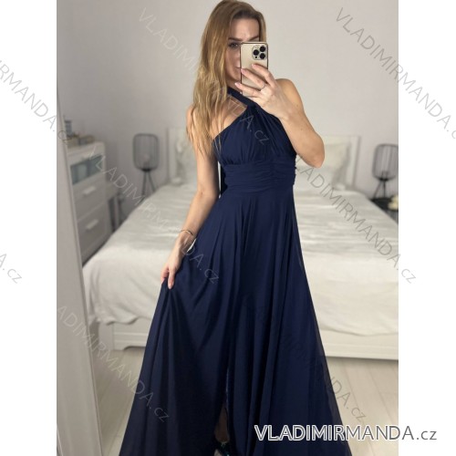 Women's Strapless Long Party Dress (S/M ONE SIZE) ITALIAN FASHION IMPSH2360055 S / M dark blue