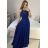 Women's elegant wedding social long dress with straps (S/M ONE SIZE) ITALIAN FASHION IMM2268806 -   wine -   S / M