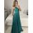 Women's elegant wedding social long dress with straps (S/M ONE SIZE) ITALIAN FASHION IMM2268806 -   wine -   S / M