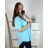 Women's Plus Size Long Sleeve Shirt (3XL/4XL ONE SIZE) ITALIAN FASHION IMWQ233259 3xl / 4xl Light blue