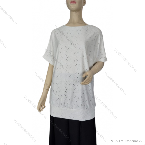 Tunika krátký rukáv dámská nadrozměr (L/XL ONE SIZE) ITALSKá MODA IM3243222