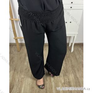 Kalhoty letní dlouhé dámské (S/M/L/XL ONE SIZE) ITALSKÁ MÓDA IMD24004/DR