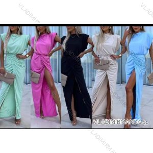 Women's Long Chiffon Short Sleeve Dress (S/M ONE SIZE) ITALIAN FASHION IMWGS231048