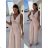 Women's Long Elegant Long Sleeve Jumpsuit (S/M ONE SIZE) ITALIAN FASHION IMWA23289 -   oranžová -   S / M