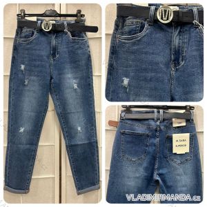 Rifle jeans dlouhé dámské  (M-3XL) M.SARA MSR24M399-4