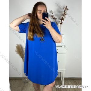 Šaty oversize krátký rukáv dámské bavlněné (XL/2XL/3XL ONE SIZE) Italská Móda IM324ETNA