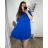 Summer dress womens (uni sl) MODA ITALY IM11702 2XL/3XL modrá královská