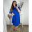 Summer dress womens (uni sl) MODA ITALY IM11702 2XL/3XL modrá královská