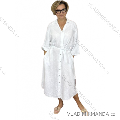 Women's Long Sleeve Shirt Dress (S/M ONE SIZE) ITALIAN FASHION IMWD232607