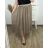 Women's Long Denim Skirt (S/M/L ONE SIZE) ITALIAN FASHION IMD24020 L/XL Brown