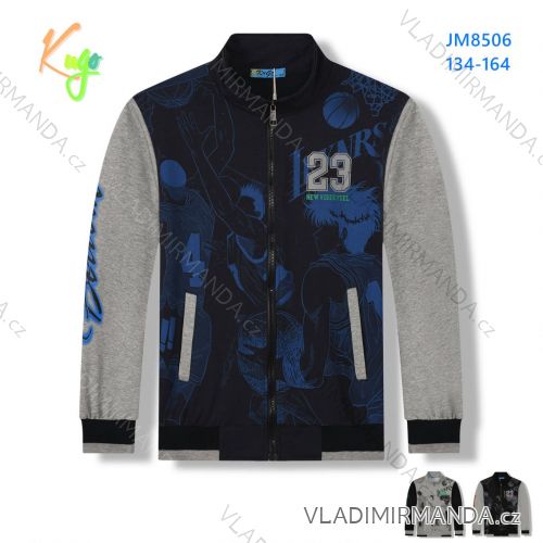 Mikina na zip dlouhý rukáv dorost chlapecká (134-164) KUGO JM8506