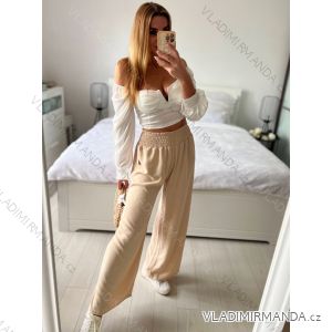 Kalhoty dlouhé oversize dámské (S/M/L ONE SIZE) ITALSKá MODA IM32419112