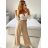 Women's Long Sleeve Knitted Turtleneck Sweater (S/M ONE SIZE) ITALIAN FASHION IM323001 -   Light blue -   M / L