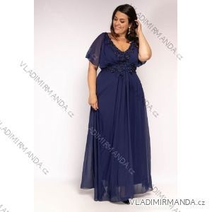 Dress Long Elegant Party Short Sleeve Women's Plus Size (42-48) FRENCH FASHION FMPEL23CAMILIAQS