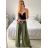 Kalhoty dlouhé s páskem dámské (S/M/L ONE SIZE) ITALSKÁ MÓDA IMWD24001/DU -   šedá světlá -   M/L