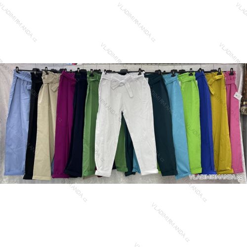 Kalhoty dlouhé dámské nadrozměr (3XL/4XL ONE SIZE) ITALSKÁ MÓDA IMWQ24150