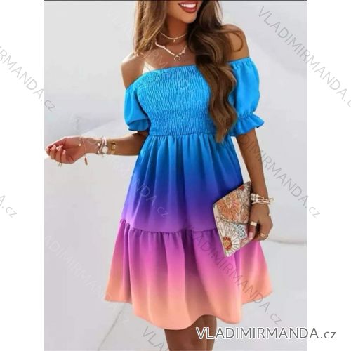 Šaty letní carmen dámské (S/M ONE SIZE) ITALSKÁ MÓDA IMWAA24062