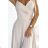 299-15 CHIARA elegantes Maxikleid mit Trägern - beige mit Glitzer