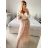 Women's Long Chiffon Short Sleeve Dress (S/M ONE SIZE) ITALIAN FASHION IMWGM23456