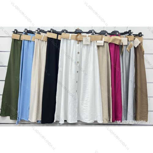 Sukně dlouhá s páskem dámská (S/M/L ONE SIZE) ITALSKÁ MÓDA IMWCP24147