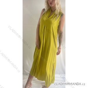 Šaty dlouhé letní bez rukávu dámské (S/M/L ONE SIZE) ITALSKÁ MÓDA IMWCA24SILVIA