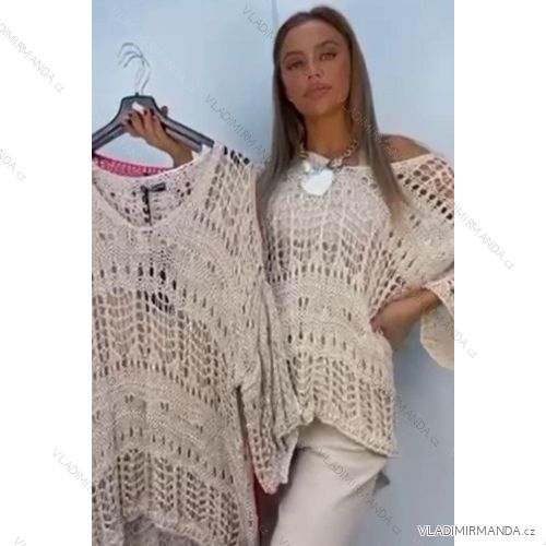 Übergroßer Langarmpullover für Damen (Einheitsgröße S/M) ITALIAN FASHION IMWCA23DH2302