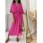 Women's Long Viscose Short Sleeve Dress (S/M/L ONE SIZE) ITALIAN FASHION IMWBH24056