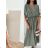 Women's Long Viscose Short Sleeve Dress (S/M/L ONE SIZE) ITALIAN FASHION IMWBH24056