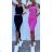 Women's Long Sleeve Hoodie Dress (S / M ONE SIZE) ITALIAN FASHION IMWA216095
