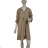 Damen Langarm Hoodie Kleid (S / M ONE SIZE) ITALIAN FASHION IMWA216095 -   braun
 -   S / M