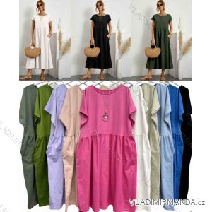 Women's Long Chiffon Short Sleeve Dress (S/M ONE SIZE) ITALIAN FASHION IMWGS231048