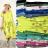 Women's Long Chiffon Short Sleeve Dress (S/M ONE SIZE) ITALIAN FASHION IMWGS231048