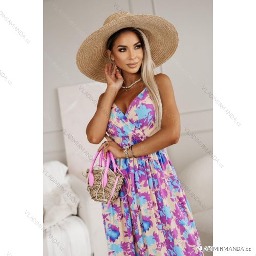 Šaty letné na ramienka dámske (S/M/L ONE SIZE) TALIANSKA MÓDA IMWCN24008