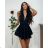 Women's Long Sleeve Hoodie Dress (S / M ONE SIZE) ITALIAN FASHION IMWA216095