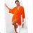 Šaty letní 3/4 dlouhý  rukáv dámské (S/M/L ONE SIZE) ITALSKÁ MÓDA IMCN24017