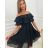 Women's Long Sleeve Hoodie Dress (S / M ONE SIZE) ITALIAN FASHION IMWA216095