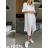Šaty oversize 3/4 dlouhý rukáv lněná dámské (S/M/L ONE SIZE) ITALSKÁ MÓDA IMWAD24082