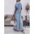 Women's Long Chiffon Short Sleeve Dress (S/M ONE SIZE) ITALIAN FASHION IMWGM23456