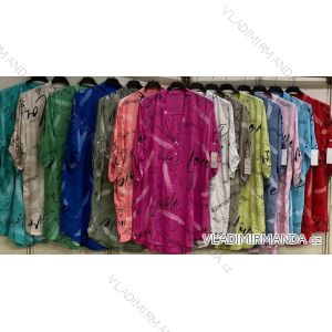 Langes Sommerkleid mit kurzen Ärmeln für Damen (Einheitsgröße S/M) ITALIAN FASHION IMC23300