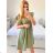 Women's Long Summer Short Sleeve Dress (S/M ONE SIZE) ITALIAN FASHION IMC23300 -   light mint -   M / L