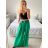 Nohavice dlhé s opaskom dámske (S/M/L ONE SIZE) TALIANSKA MÓDA IMWD24001/DU - zelená - M/L