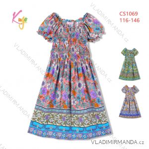 Šaty krátký rukáv dětské dorost dívčí (116-146) KUGO CS1069