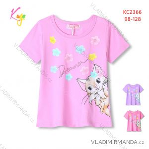Tričko krátký rukáv dětské dívčí (98-128) KUGO KC2366