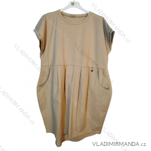 Šaty letní krátký rukáv dámské nadrozměr (50/52) ITALSKÁ MÓDA IMWEC24047